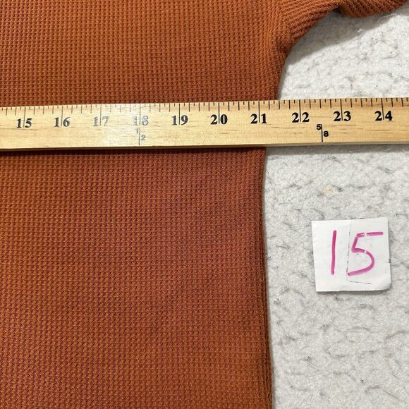 LuLaRoe Round Hem Women's Medium Burnt Orange Cowlneck Waffle Knit Sweater - Picture 9 of 13